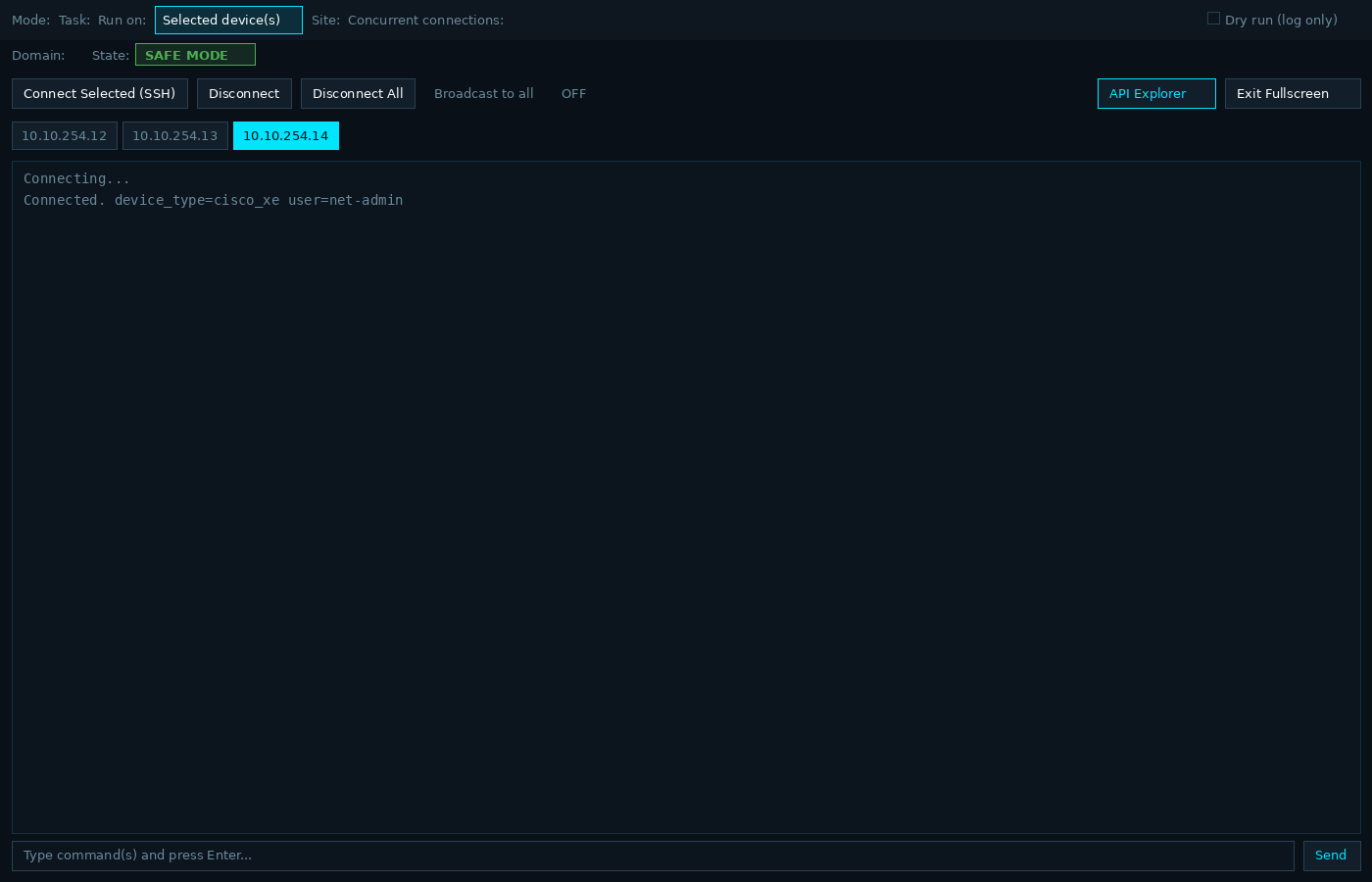 Command Mode - safe mode